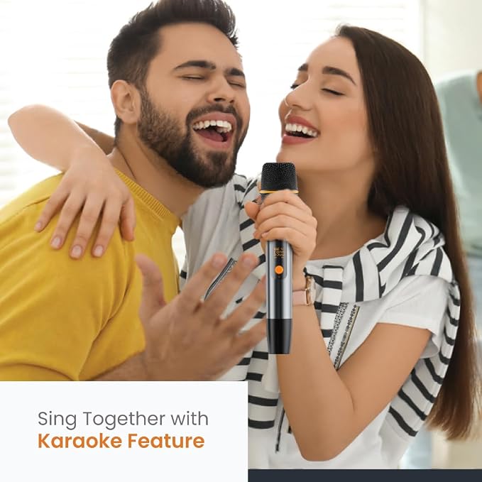 JUST CORSECA Sonic Stream Bluetooth Speaker – 360W | 12H Playtime | TWS | Karaoke | RGB Lights | 2 Wireless Mics | ⭐⭐⭐⭐½ 4.5/5