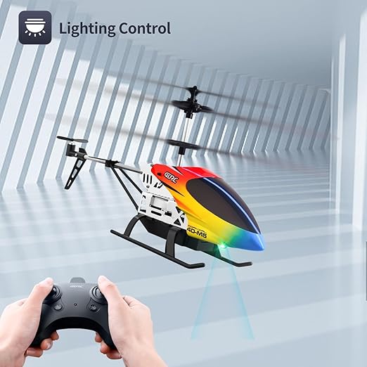 Remote Control Helicopter for Kids Altitude Hold 2.4GHz RC Helicopters with Gyro for Beginner Toys Indoor Flying with 3.5 Channel LED Light Multi Color