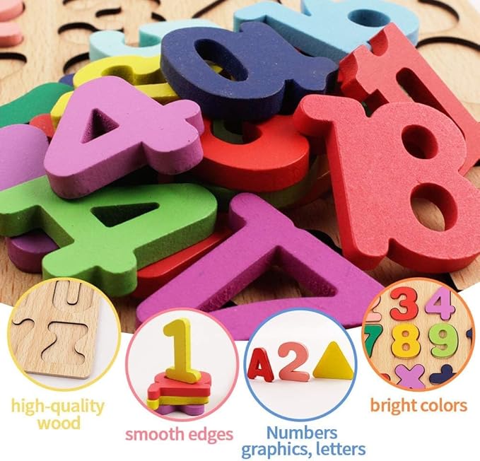 Wooden Learning Educational ABCD Board for Kids, Activity Toys for Toddlers & Preschoolers | ABCD Puzzle Set | Puzzle Toys for 2 Years Old Boys & Girls