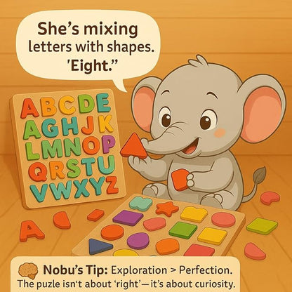 Wooden Learning Educational ABCD Board for Kids, Activity Toys for Toddlers & Preschoolers | ABCD Puzzle Set | Puzzle Toys for 2 Years Old Boys & Girls