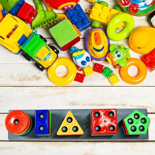 Smart Activity Fun&Learning Blocks Geometrics, Educational & Learning Sorter Toys, Color Choose Stacking Game for Kids Baby, 1 2 3+ Year Activity Toys