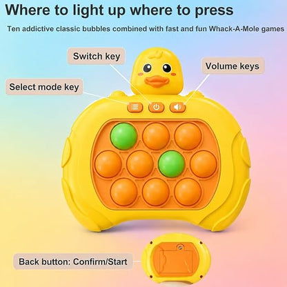 Fast Push Pop Interactive Game for Kids & Adults | Light Up Bubble Fidget Toy with Music & LED Lights | Quick Push Game |Sensory Stress Relief Toy |Toy for Boys & Girls Random Colour & Design