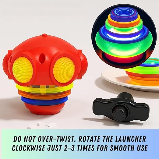 Spinning Top Gyro Magic Lattoo Toy Flashing Plastic Magic Spinner with LED Lights Music Attractive Toy Non-Toxic Safe Fidget Spinning Top Laser Toys for Kids 2-5 Years Beyblade
