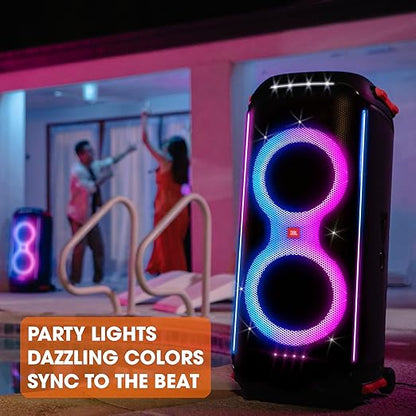 PartyBox 710 Bluetooth Party Speaker with Dynamic Music Synced Flashing Club Pattern Lightshow, Pro Sound, Splashproof, PartyBox App Personalisation,Guitar and Mic Input(800 Watt RMS, Black)⭐⭐⭐⭐⭐ (4.9/5)