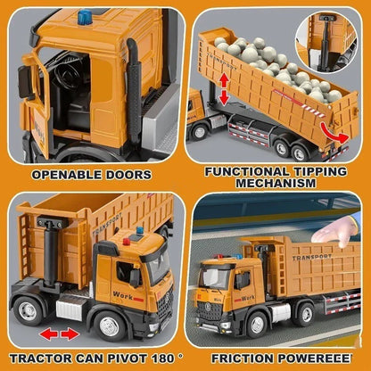 Diecast Large Dump Trailer Truck