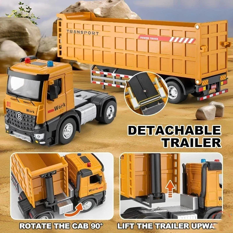 Diecast Large Dump Trailer Truck