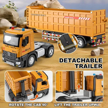 Diecast Large Dump Trailer Truck