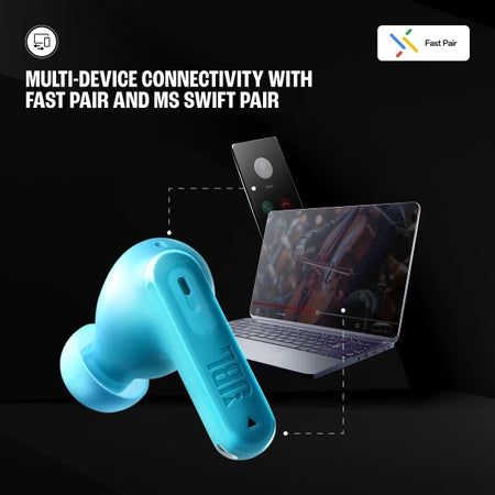 Ear Buds Wireless TWS Bluetooth v5.3 Earbuds with Adaptive NC, Smart Ambient, Extreme Bass & Relax Mode, Multi Connect, Personi-fi 3.0, Speed Charge, Fast Pair, 48 H Playtime, 6 Mics, IP54 (Turquoise Blue)⭐⭐⭐⭐⭐(4.9/5)